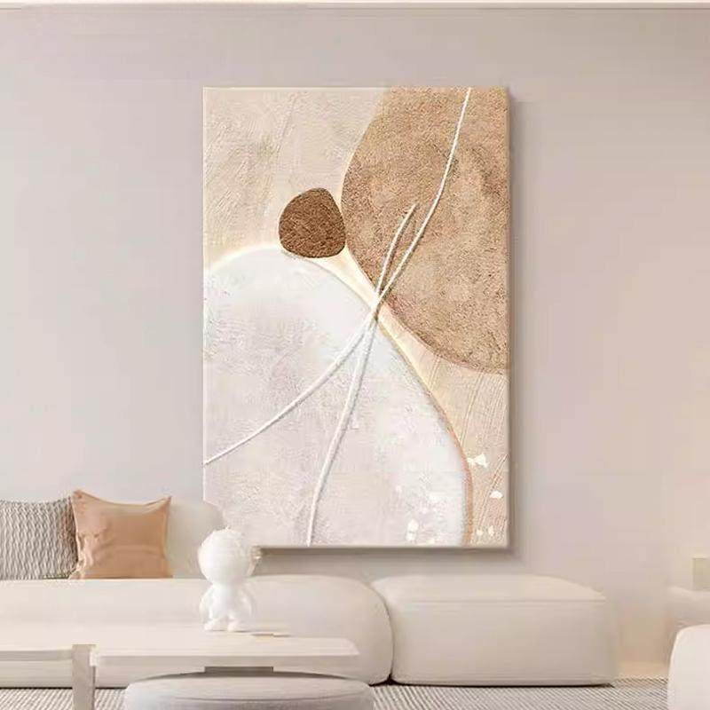 奶油风石来运转客厅卧室装饰画抽象肌理感沙发背景墙挂画玄关壁画,家居饰品,现代装饰画,淘宝优惠券,粉丝福利购,淘宝优惠卷