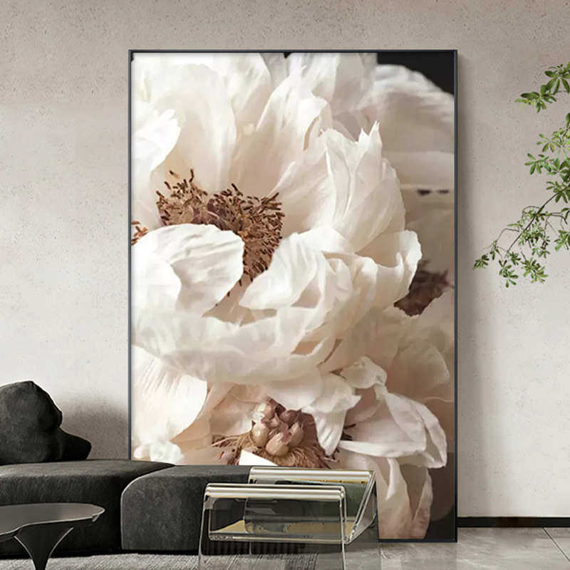 简约现代奶油风客厅沙发墙上入户玄关卧室装饰画花朵落地壁画挂画,家居饰品,现代装饰画,淘宝优惠券,粉丝福利购,淘宝优惠卷