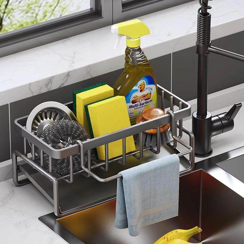 厨房水槽抹布沥水架水池水龙头洗碗钢丝球收纳架神器储物架置物架,厨房/烹饪用具,抹布架/厨房清洁收纳架,淘宝优惠券,粉丝福利购,淘宝优惠卷