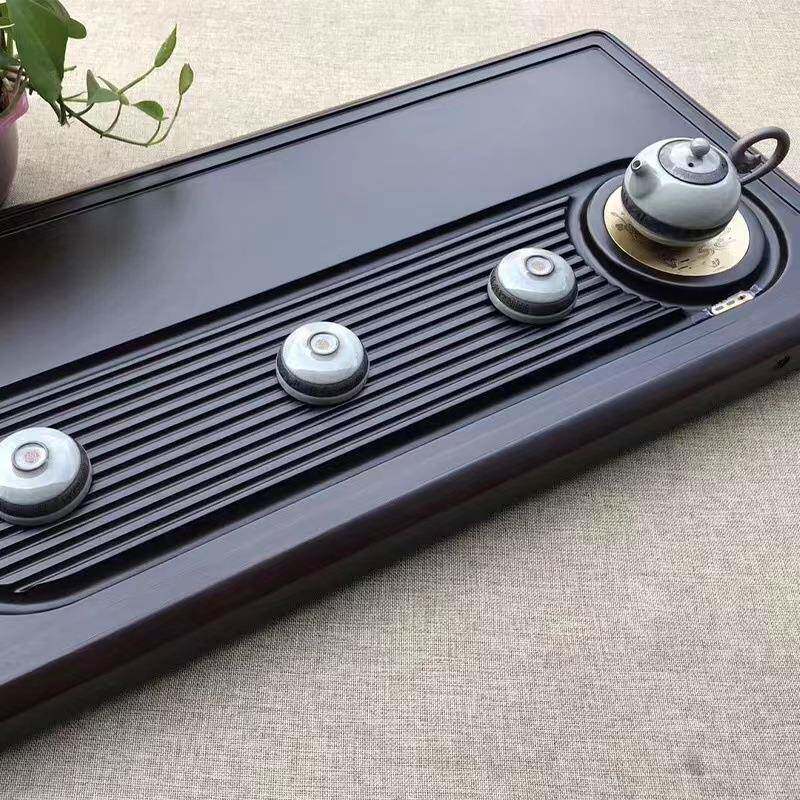 具黑檀木茶盘实木整式块家约用茶托盘商用简客厅电木款排水茶ZG-6