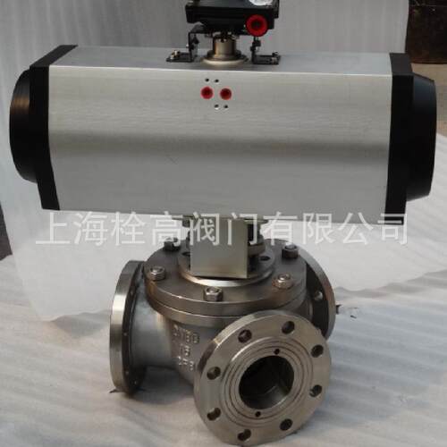 供应气动不锈钢粉体颗粒换向三通球阀 Q642F粉体颗粒介质三通球阀