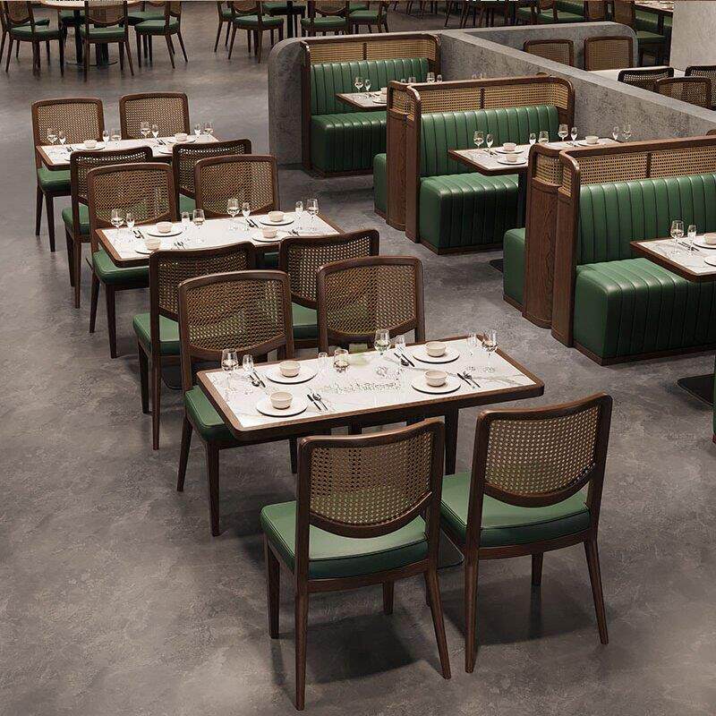 卡座沙发餐桌商用定制茶楼餐饮店东南亚泰式主题饭店卡座桌椅组合