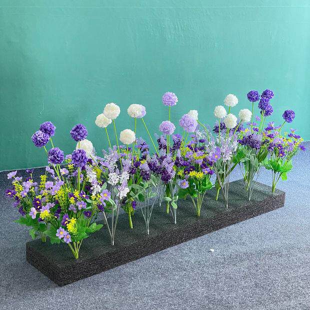 仿真绿植套装组合假花仿真花卉隔断花槽花箱售楼部餐厅装饰花草