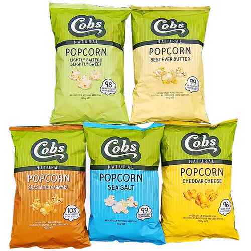 天然即食爆米花无麸质玉米片休闲膨化食品COBS NATURAL POPCORN