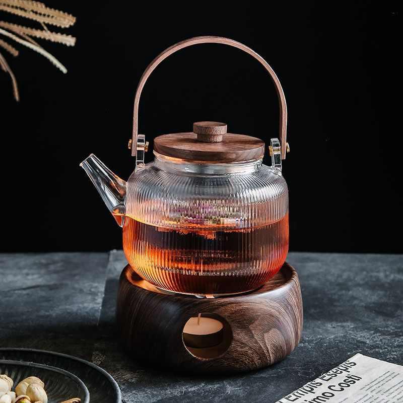 户外茶具套装全套耐热玻璃花茶壶水果茶壶茶杯加热煮茶炉泡茶芳素