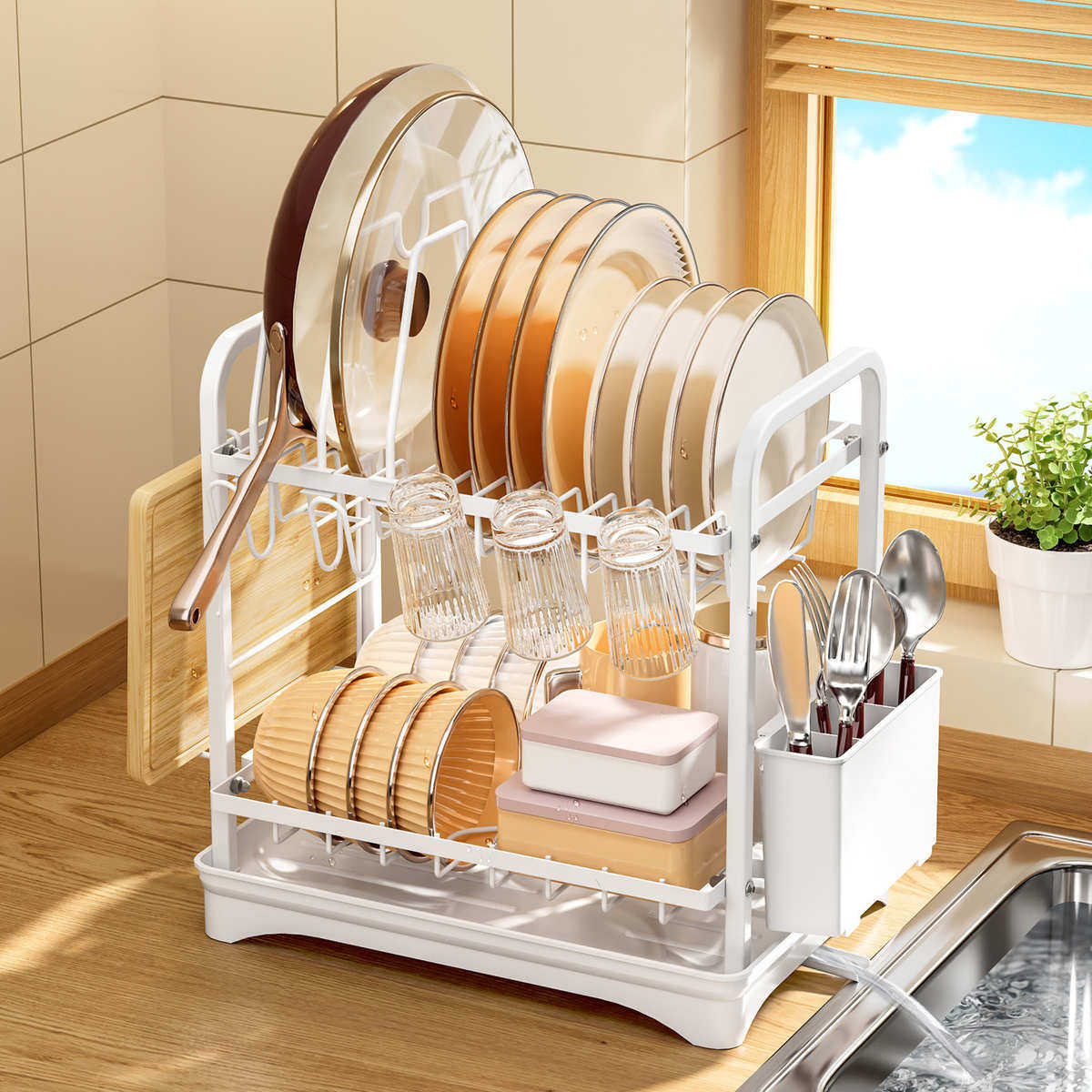 锅盖多功能子厨房碗盘架盘子置放收纳物碗架架沥水碗碟碗碟,厨房/烹饪用具,碗架,淘宝优惠券,粉丝福利购,淘宝优惠卷