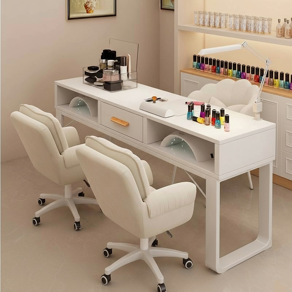 美甲店操作台专用桌椅套装美甲台