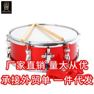 学生鼓 队鼓 金果乐器厂家供应13英寸大红色小军鼓 双音鼓