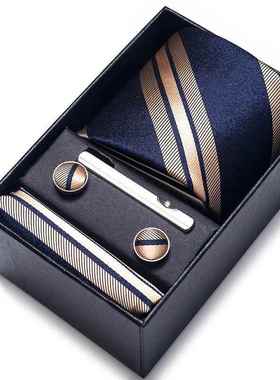 100% Silk Brand Tie Handkerchief Cufflink Set For Men Neckti