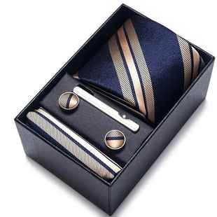 100% Silk Brand Tie Handkerchief Cufflink Set For Men Neckti