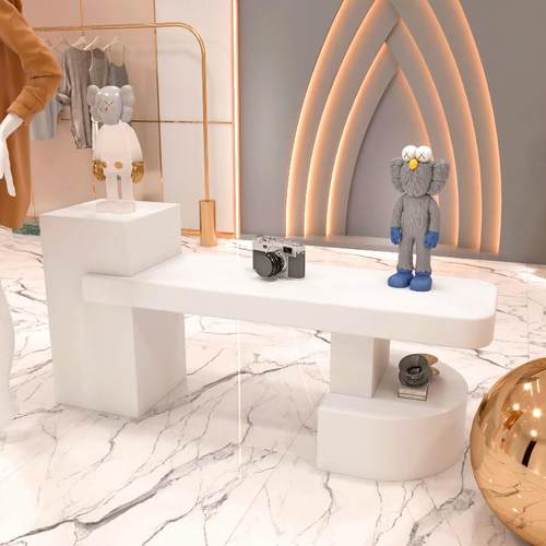 中导柜服装店简约现代中岛台展示台摆放台烤漆流水台橱窗展示桌