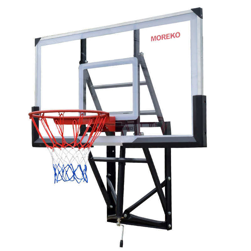 MOREKO挂墙壁式壁挂式成人家用儿童篮板篮框培训户外升降室内篮球