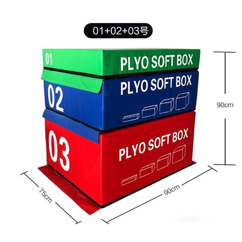 四合一软式跳箱渐进式爆发力训练阶梯儿童馆健身房Soft box