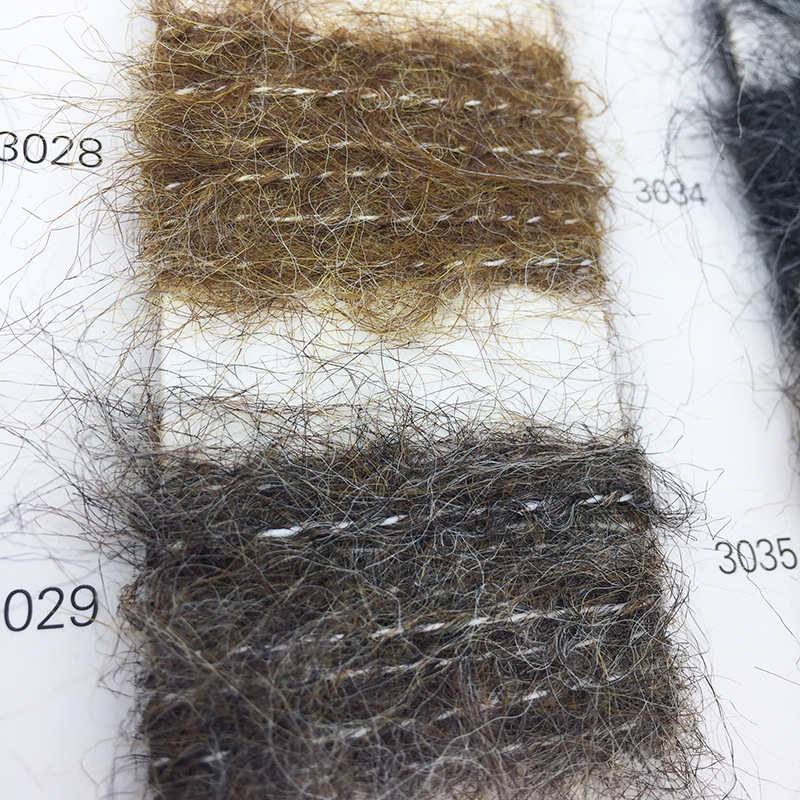 3支长毛马海毛纱线拉毛纱羊毛海马毛色纱1/3NM仰望yarn粗毛线色卡