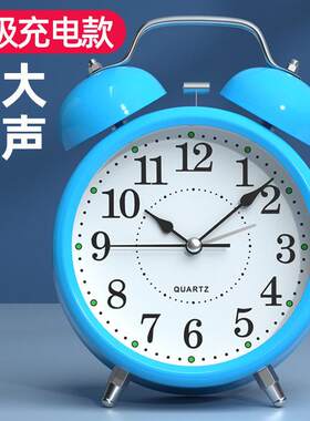 2024新款闹钟老人专用大号超级响特大声强力变态叫醒声音巨响超响