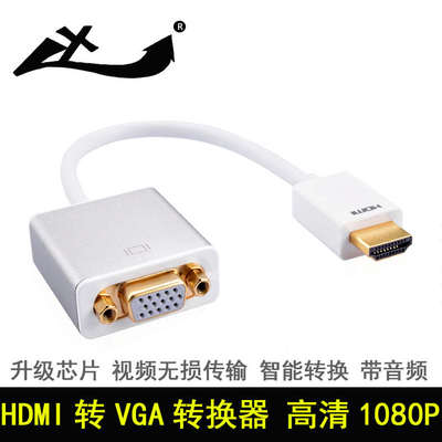 hdmi转vga转接头HDMI转VGA转换器带音频高清转vga接口