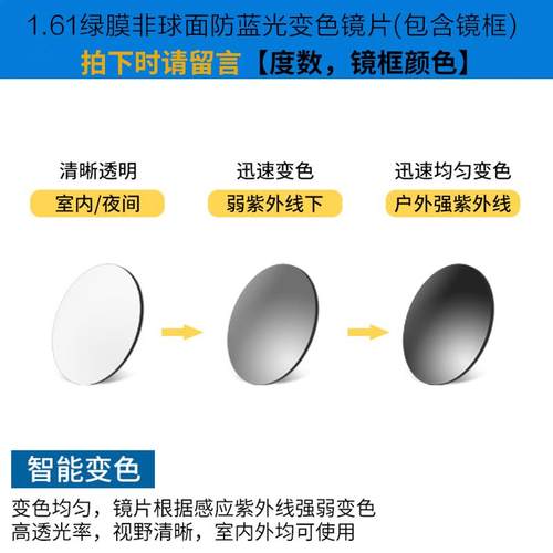 高档之谦同款防蓝光辐薛射眼镜男脸框可配度变数色近视眼睛女大平