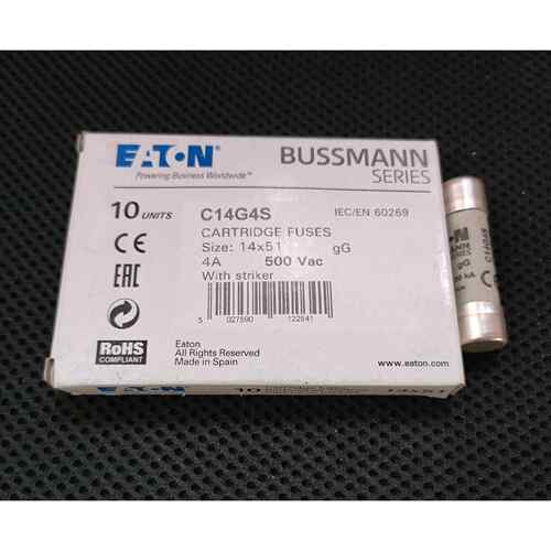 C14G4S陶瓷管保险丝 500V 4A 14X51 巴斯曼BUSSMANN熔断器