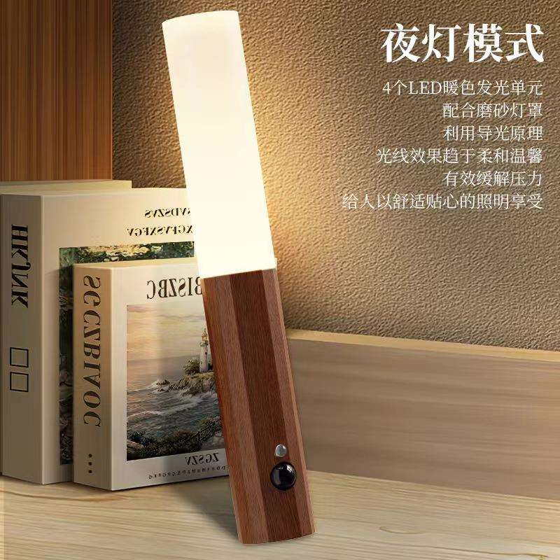 充电LED智能人体感应小起夜灯光控过道走廊壁灯卧室房间