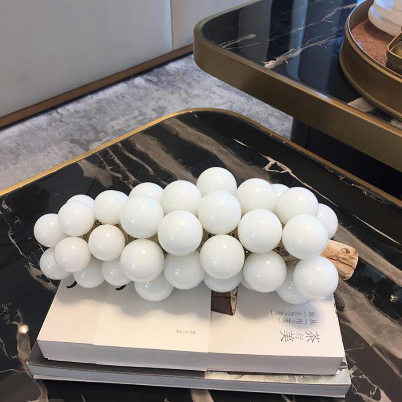 创意面大客理22石饰葡萄摆件样板房家居厅酒柜装品桌软装水晶工艺