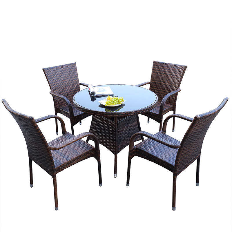 户外编藤桌椅四件套休闲阳台半包桌椅组合简约室内花园庭院桌椅子,商业/办公家具,商用藤编家具,淘宝优惠券,粉丝福利购,淘宝优惠卷