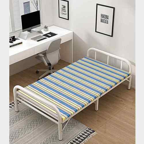 单人折床家用免安硬装午床办公室宿叠舍陪护床值加厚加固班室简休