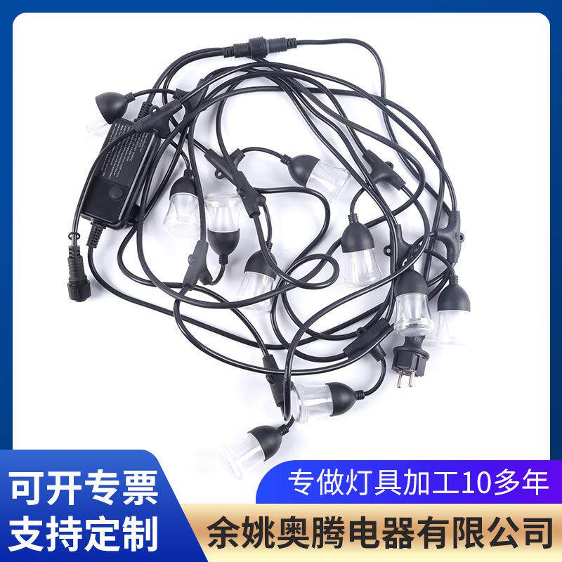 新品户外防水LED灯串庭院花园装饰灯露营氛围灯节日彩串灯