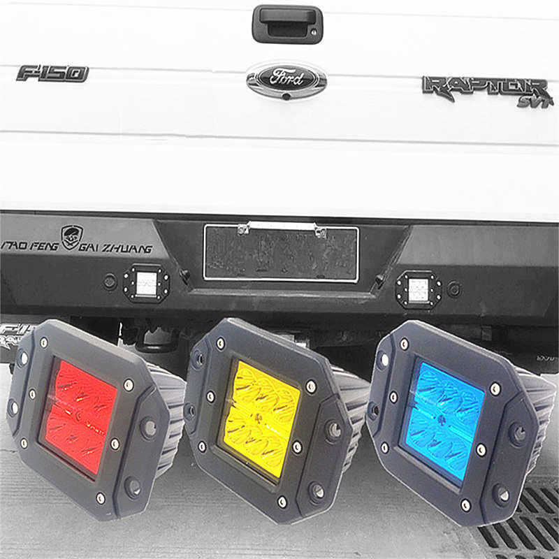 越野车LED射灯内嵌式倒车灯雾灯日行灯刹车灯转向灯后杠灯12V24V