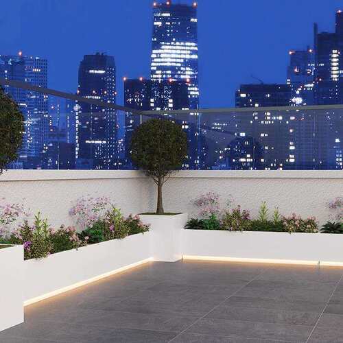 室内绿植花箱组合阳台室外铁艺种植箱户外商业街发光氛围花槽花坛