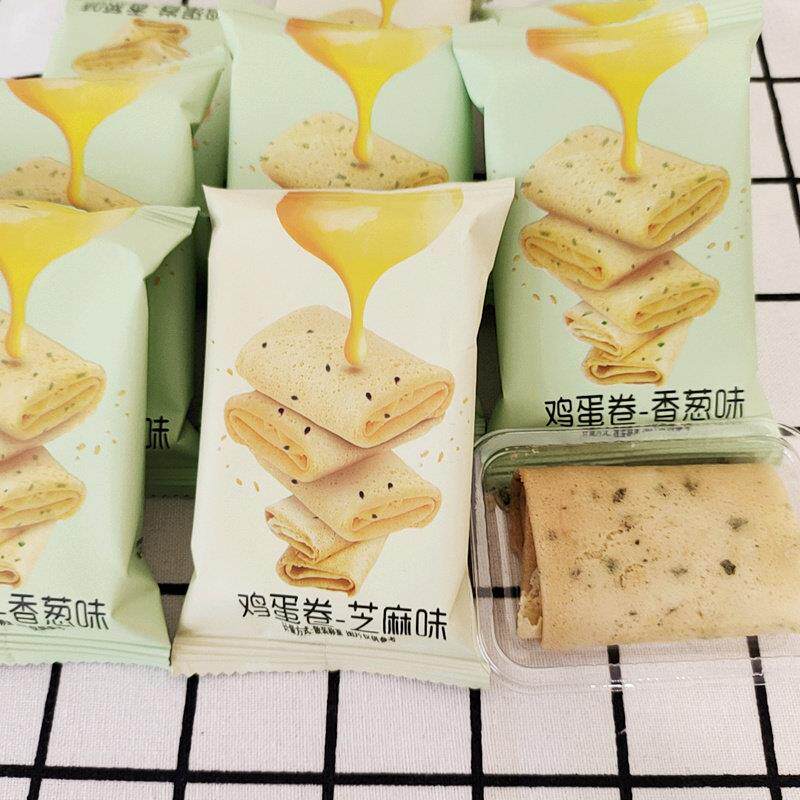 香卷蛋卷葱朋派鸡蛋500g芝麻香葱咸味酥脆凤凰卷早餐糕点小包