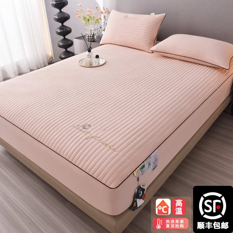 纯色天竺棉床笠单件床罩款床单夹棉加厚防滑床垫席梦思保护套床套