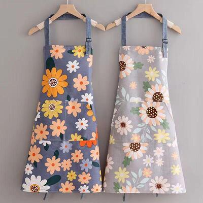 Home-use cotton breathable canvas apron, suitable for women,
