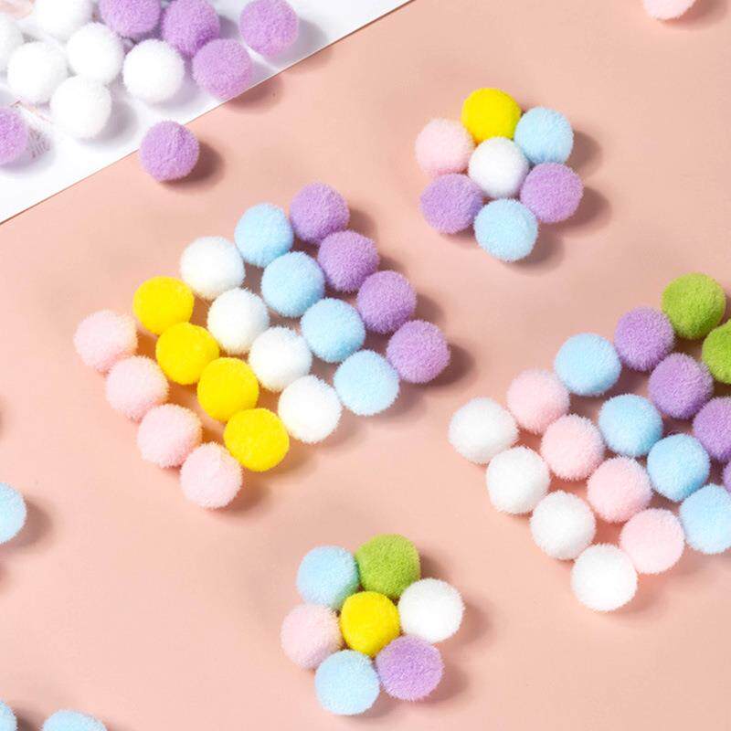 广东源头工厂现货供应10-30mm高弹手工毛球毛毛球 彩色混装diy手
