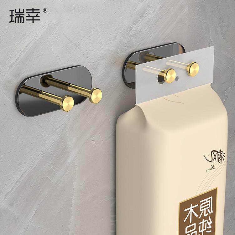 抽纸挂钩卫生间悬挂式纸巾双钩免打孔亚克力手提洗脸纸巾专用挂架