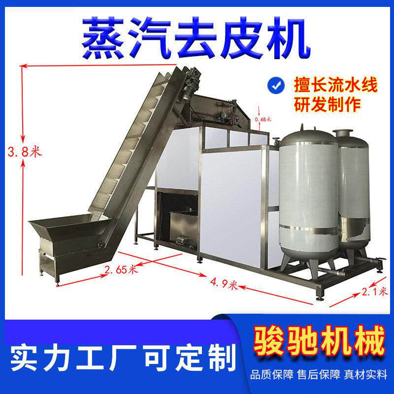 源头工厂蒸汽去皮机土豆番茄葡萄胡萝卜黄桃芋头去皮机直供厂家