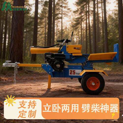 25吨液压劈柴机立卧两用设计兼顾效率与便利提供多种动力适案