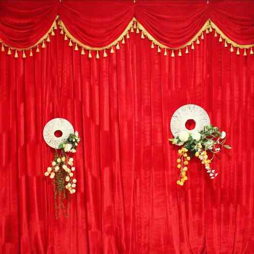 婚庆背景幔纱幔金丝绒布金丝绒婚礼舞台场地布播置布幕墙面舞台布