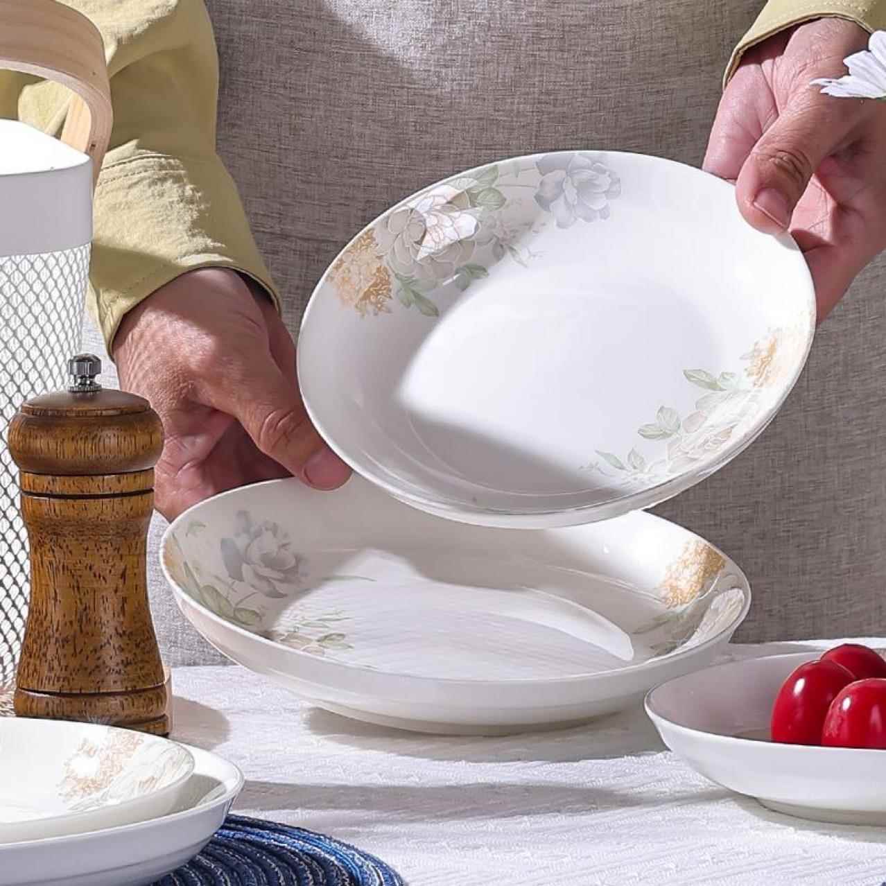 ARI39头瓷陶瓷餐具合梦幻AS-D3906花影AS-D390S组6H陶套装餐具