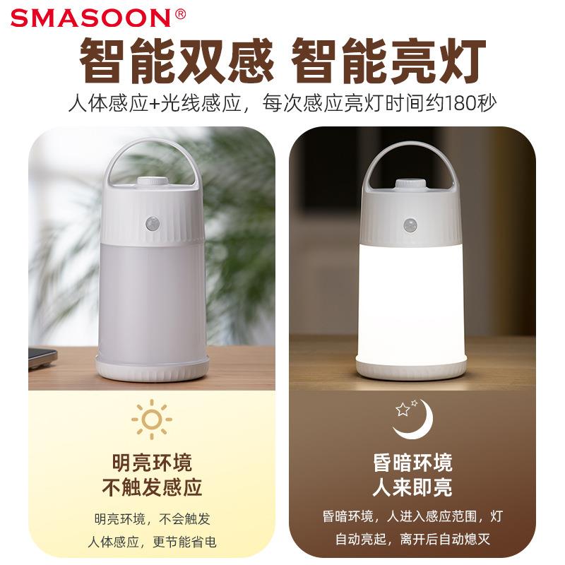 户外野外防水露营灯人体感应手提吊挂款按键调节光暗夜灯可调光