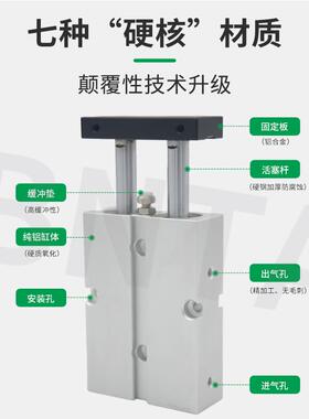 双杆气缸TDA/TN32X10X15X20X25X30-40-50/60x70X100X125X150X200S
