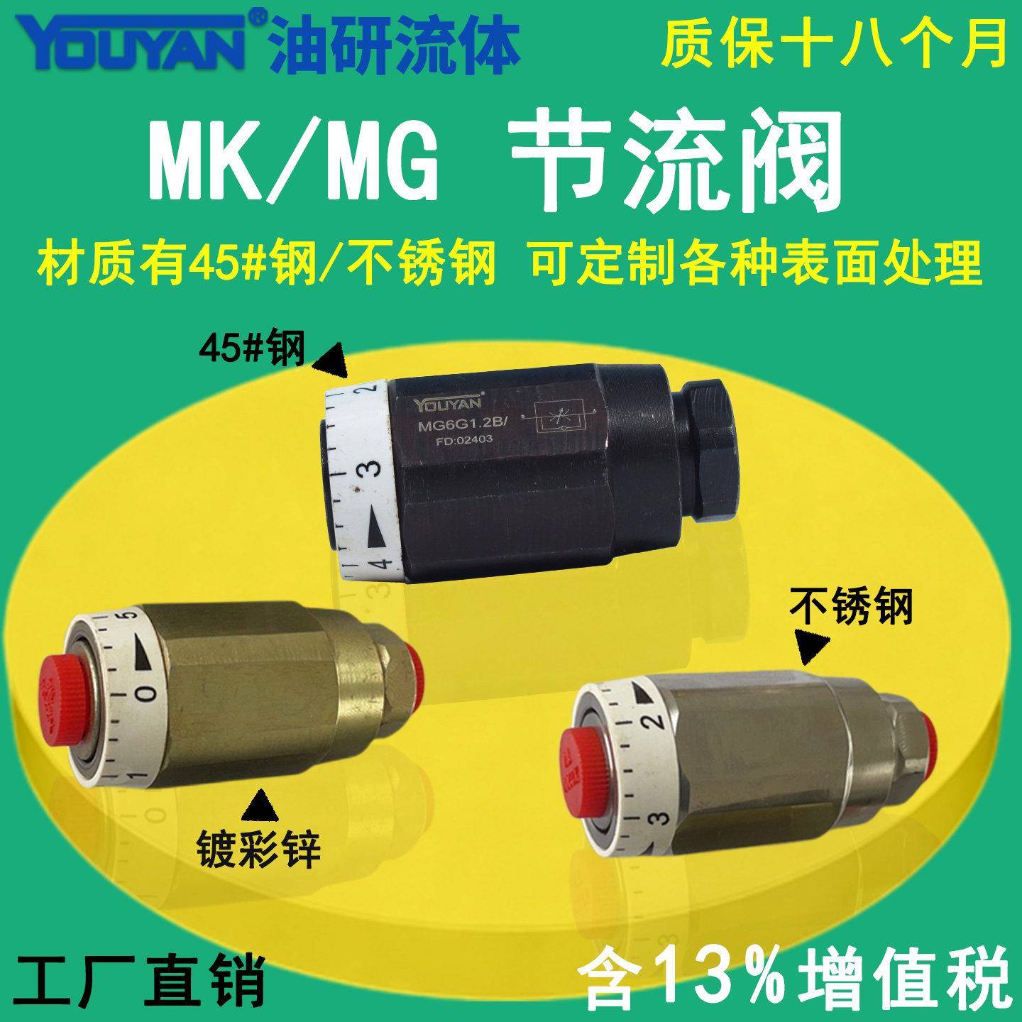 英制MK6公制MG8流量MK10调速MK20液压MK25单向30节流阀MG15G1.2B2