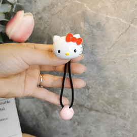 可爱hello kitty高弹力发圈双头皮筋kt猫公仔头饰品少女儿童发绳