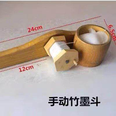 新款 老式木工手摇竹墨斗木匠划线工具手动墨斗见描述
