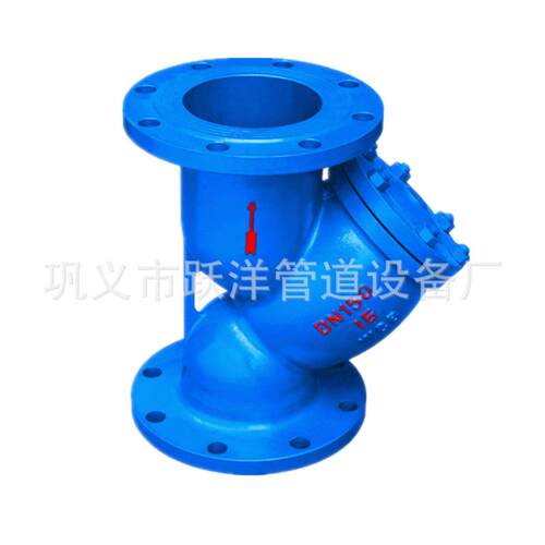 铸铁Y型过滤器GL41H-16P球墨铸铁QT450法兰单向管道液体过滤器