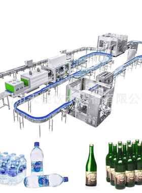 广小瓶矿生泉水灌装机749瓶装水产线 纯东净设水三合一灌装机 灌