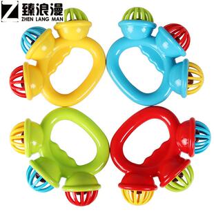 七月龄宝宝玩具婴儿玩具0-1岁塑料手摇铃铛摇铃宝宝早教手抓玩具