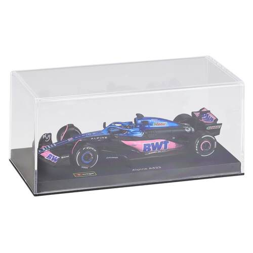 比美高1:43Alpine车队A523赛车仿真合金汽车模型带有机玻璃展示盒