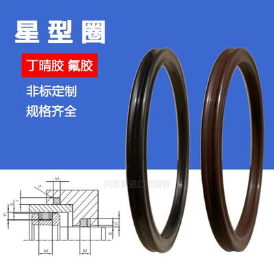 进口星型圈橡胶方型圈QR 18.64/20.22/21.82/23.39*3.53X型密封圈