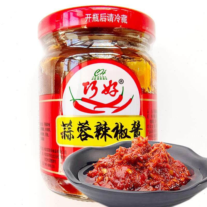 巧好辣椒酱200g台湾口味蒜蓉烧烤酱大片肉蘸料酱烤肉调味酱下饭菜