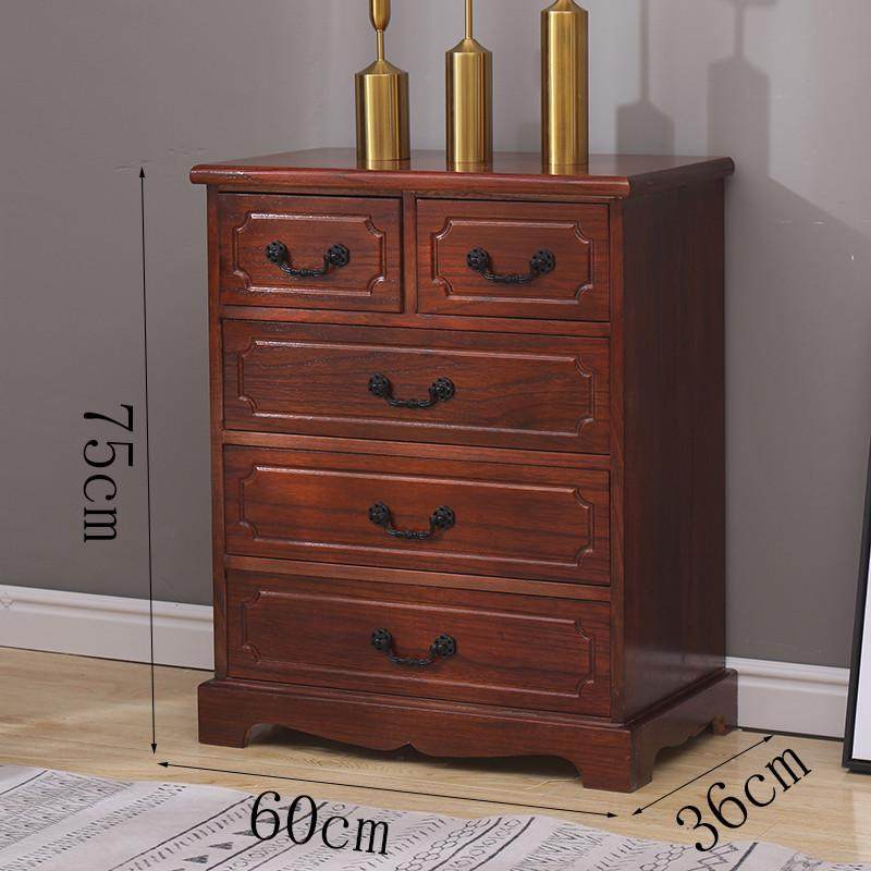 #美式七斗实木柜简约卧室收纳柜抽屉式新中式客厅储衣柜复古五斗